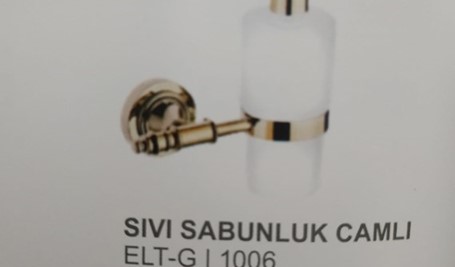 ELİT GOLD SIVI SABUNLUK CAMLI | Banyo Dükkanım